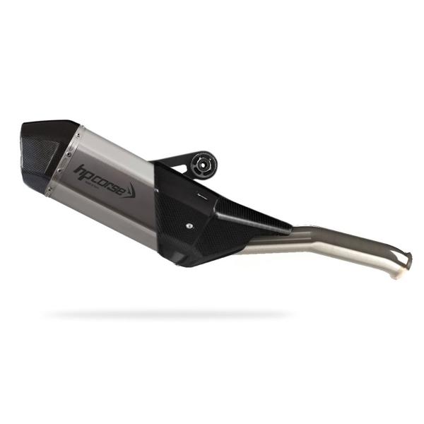 Scarico HPcorse SPS Carbon Short satinato omologato KTM 790 Adventure 2019-2024