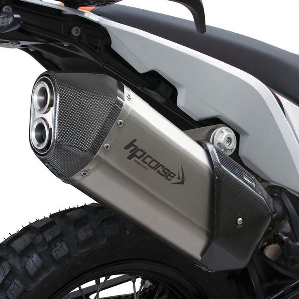 Scarico HPcorse SPS Carbon Short satinato omologato KTM 890 Adventure/R/SMT 2021-2023