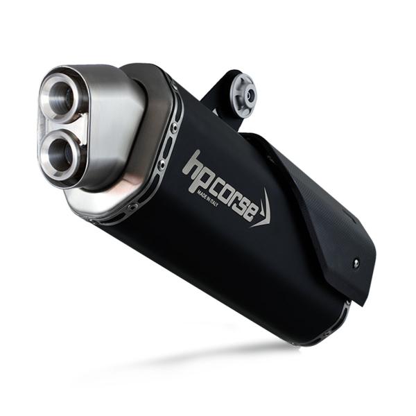 HPcorse 4-Track R Black exhaust approved Suzuki Vstrom 1000 2017-2019