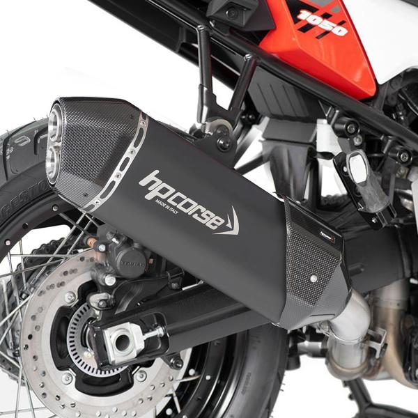 HPcorse SPS Carbon 350 Black exhaust approved Suzuki Vstrom 1050 2020-2024