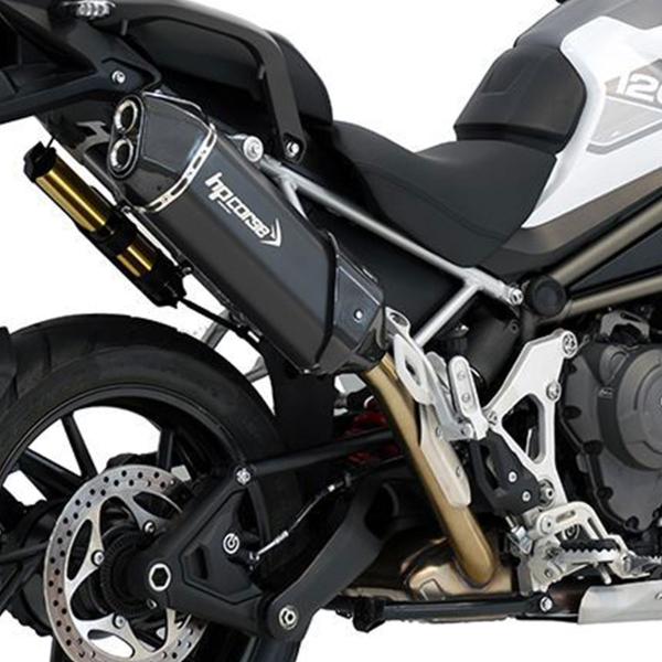 HPcorse SPS Carbon 350 Black exhaust approved Triumph Tiger 1200 GT/Rally/PRO 2021-2024