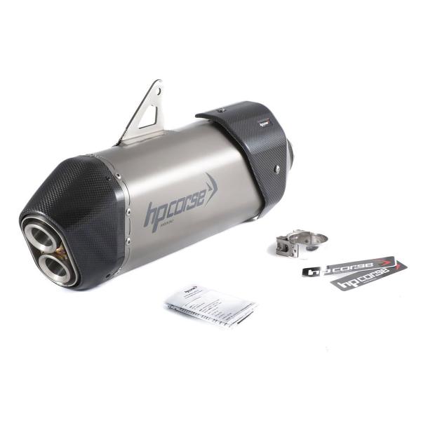 Scarico HPcorse SPS Carbon 350 satinato omologato Triumph Tiger 850 2020-2023
