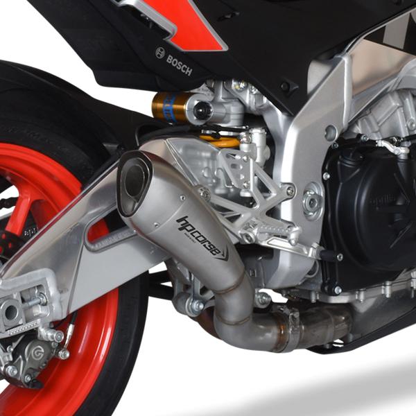 HPcorse Hydroform Short R Satin exhaust Racing Aprilia RSV4 Tuono V4 2017-2018