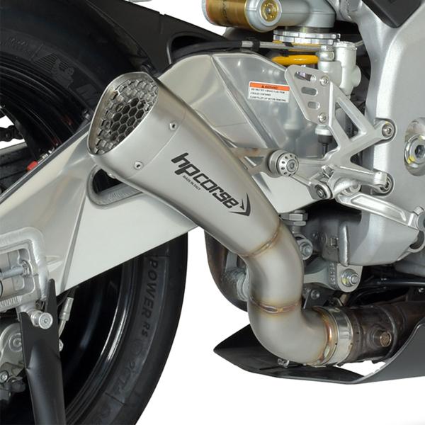 HPcorse Hydroform Short R Satin exhaust Racing Aprilia RSV4 2015-2016