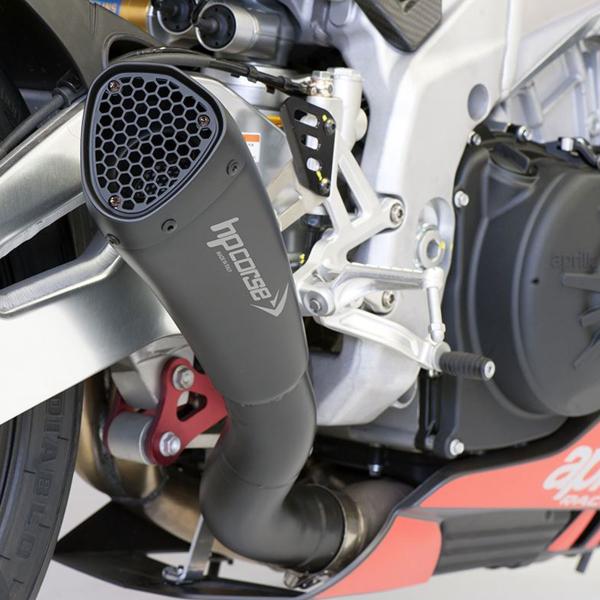 HPcorse Hydroform Short R Black exhaust Racing Aprilia RSV4 Factory 2019-2020