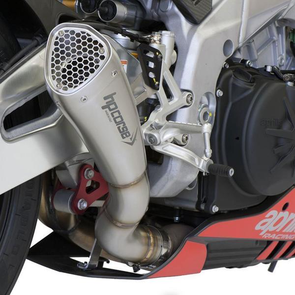 HPcorse Hydroform Short R Satin exhaust Racing Aprilia RSV4 Factory 2019-2020