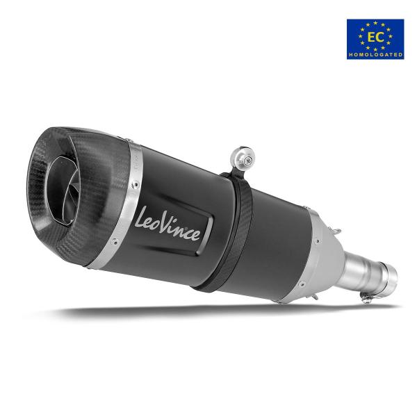Leovince Factory S exhaust black steel approved slip-on Kawasaki Ninja 1000SX/Tourer 2020-2024
