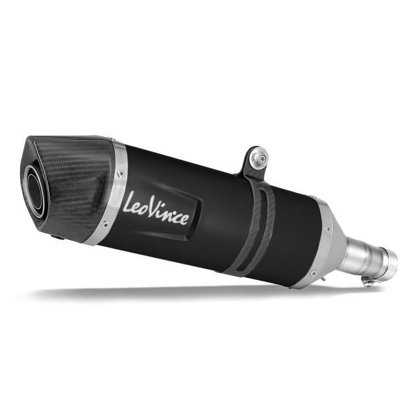 Leovince LV ONE EVO exhaust black steel racing slip-on Ducati DesertX 2022-2024