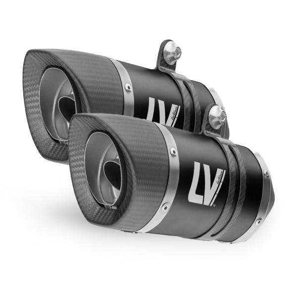 Leovince LV PRO exhaust black steel racing slip-on Ducati Hypermotard 698 Mono 2024-2025