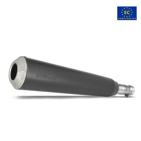 Leovince Classic Racer exhaust black steel approved slip-on Kawasaki Eliminator 500/SE 2024-2025