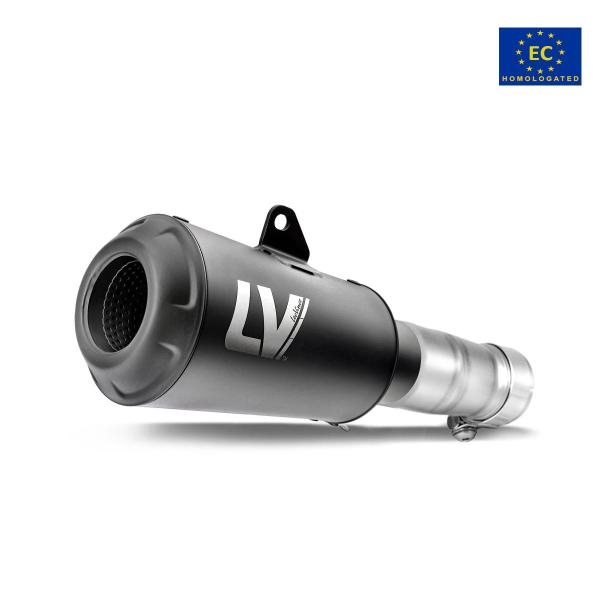 Leovince LV10 exhaust black steel approved slip-on Kawasaki Z900 A2 2018-2024