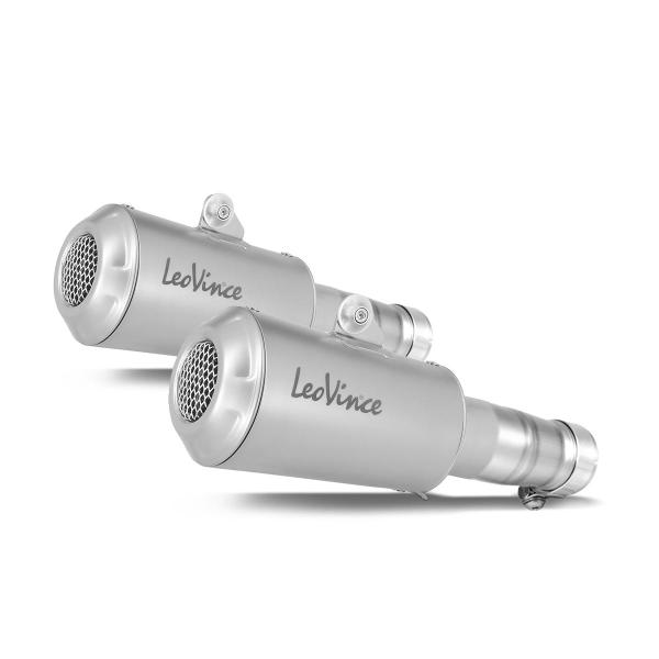 Coppia terminali scarico Leovince LV10 racing acciaio Kawasaki Z1000 2010-2016