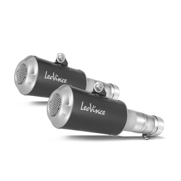 Coppia terminali scarico Leovince LV10 racing acciaio nero KTM 890 Duke 2020-2024