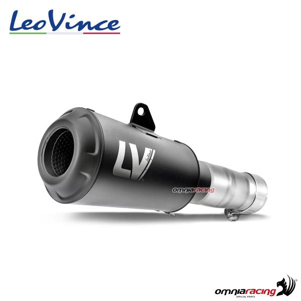 Leovince Exhaust Slipon Lv-10 Full Black Steel Racing for Kawasaki
