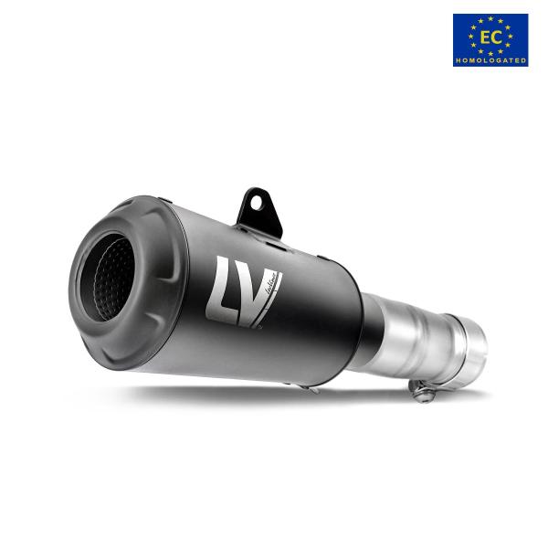 Leovince LV10 exhaust black steel approved slip-on Benelli 752S 2019-2024