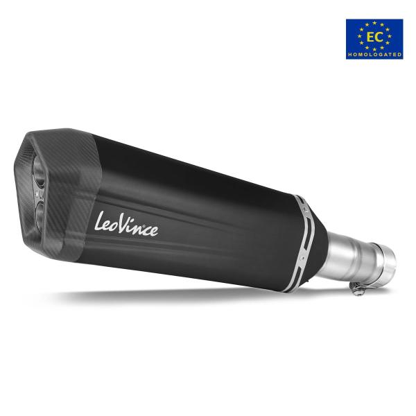 Terminale scarico Leovince LV12 omologato acciaio nero Honda NT 1100 2022-2024