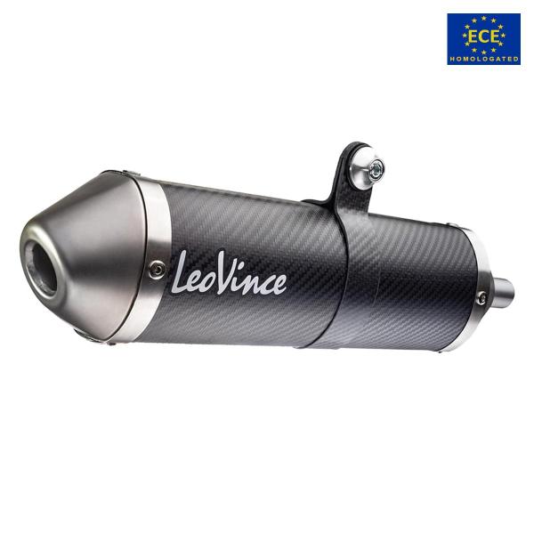 Leovince X-Fight exhaust carbon approved slip-on Fantic Motor XM 50 Competition 2021-2024
