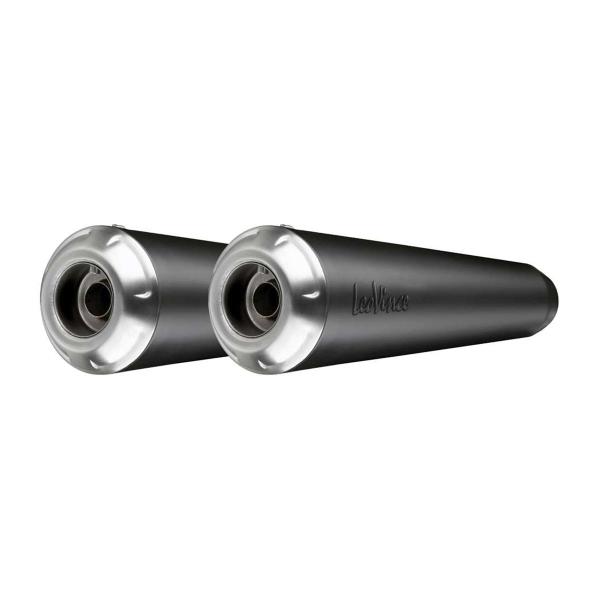 Coppia terminali diametro 50 destro sinistro Leovince Classic Racer racing acciaio nero universale