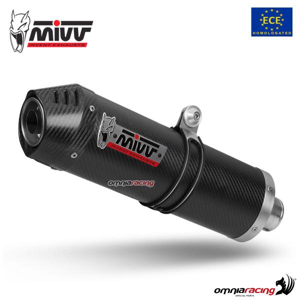 MIVV Oval Carbon with carbon end cap exhaust approved Benelli TRK502X 2018-2025