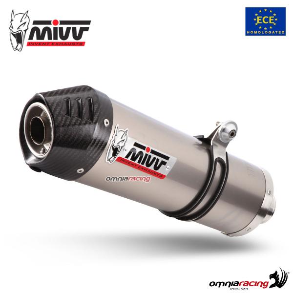 MIVV Oval Titanium with carbon end cap exhaust approved Benelli TRK502X 2018-2025