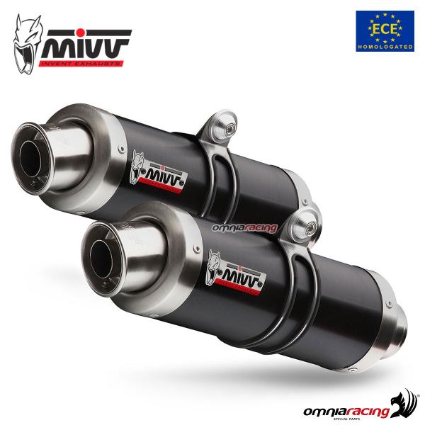 Coppia Scarichi MIVV GP Acciaio Nero omologato Kawasaki ZX10R 2006-2007