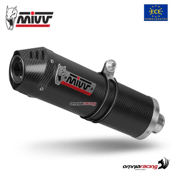 MIVV Oval Carbon with carbon end cap exhaust approved KTM 390 Adventure 2020-2024