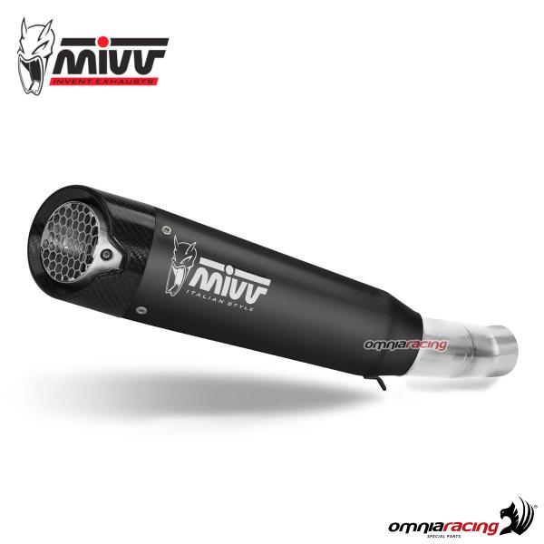 Exhaust Slip-on in Black Stainless Steel Mivv X-m5 Racing for Triumph Speed  Triple 1050 R S Rs 2018