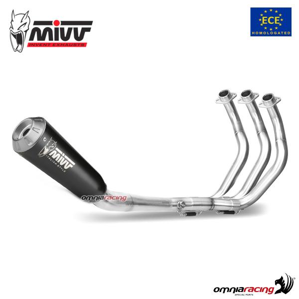 MIVV XM1 Black steel Complete exhaust approved Yamaha MT09 2013-2020