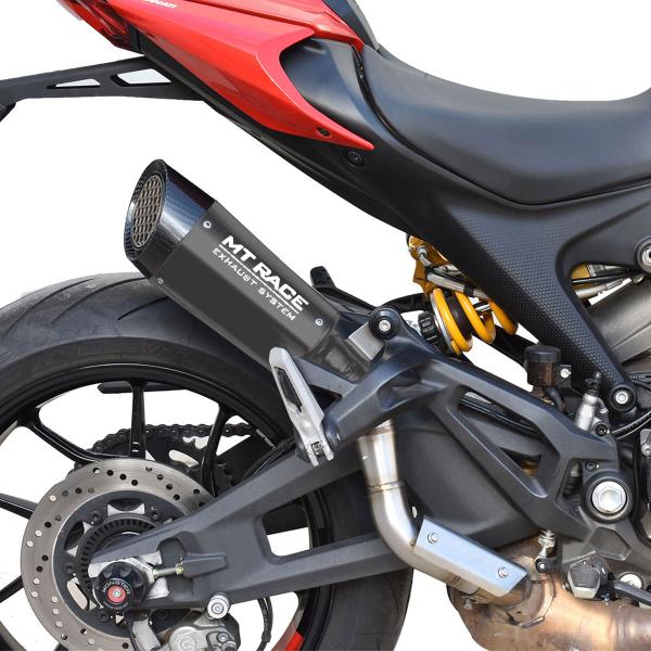 MT-Race Exhaust Ducati Monster 937 2021-2024 GP1R Black Steel Racing