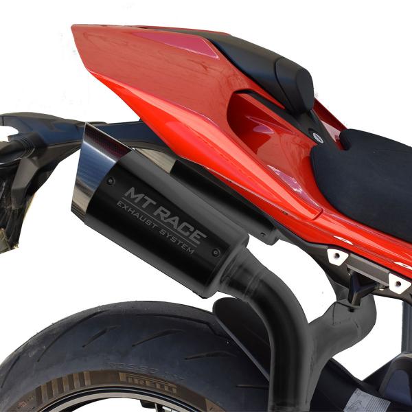 MT-Race Exhaust Ducati Panigale V2 2025 GP1R Black Steel Racing