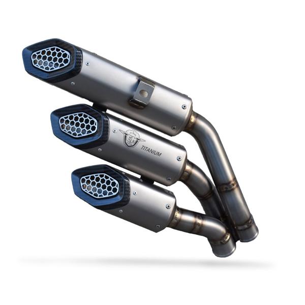 MT-Race Exhaust Mv Agusta Turismo Veloce 800 2017-2025 3Canne Steel Approved