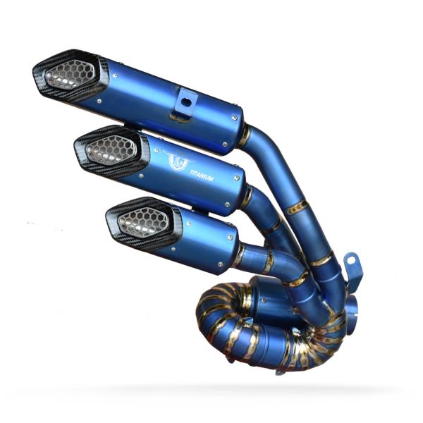 MT-Race Exhaust Mv Agusta Turismo Veloce 800 2017-2025 3Canne Anodized Titanium Approved