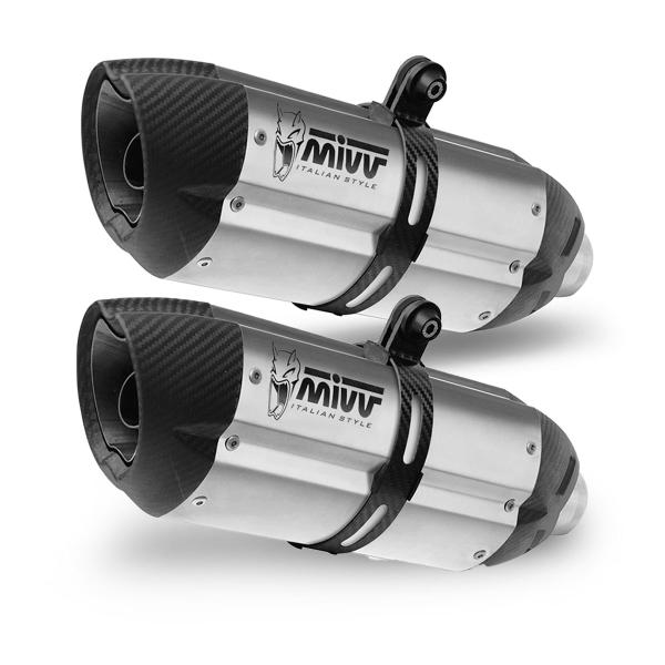 MIVV Suono Steel exhausts approved Aprilia Dorsoduro 750 2008-2016