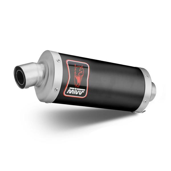 MIVV Dakar Black steel exhaust approved Aprilia Tuareg 660 2022-2025