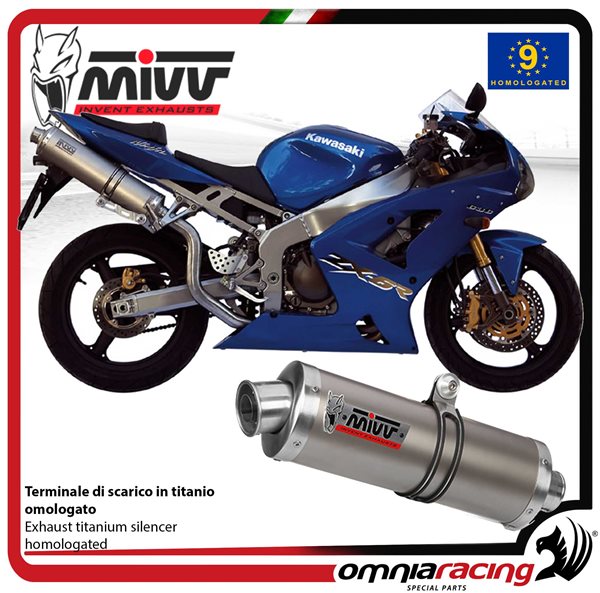 MIVV Oval Titanium high exhaust approved Kawasaki ZX6R 636 2003-2004