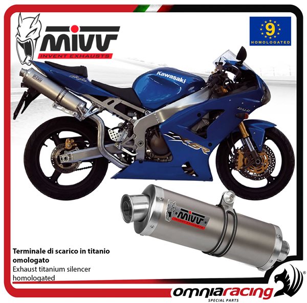 MIVV Oval Titanium high exhaust approved Kawasaki ZX6RR 2003-2004