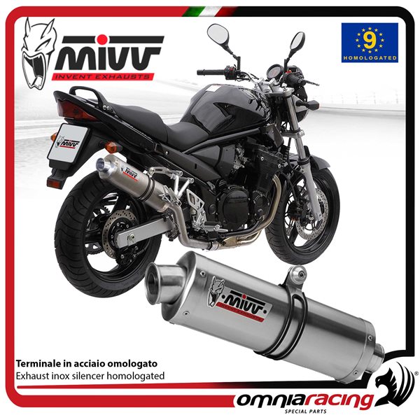 MIVV Oval Steel high exhaust approved Suzuki GSF650 Bandit 2005-2006