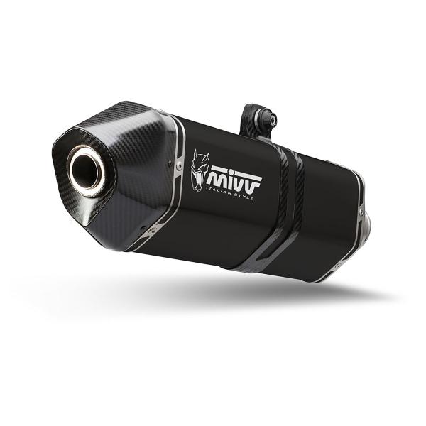 MIVV Speed Edge Black steel exhaust approved BMW R1250GS/Adventure 2019-2023