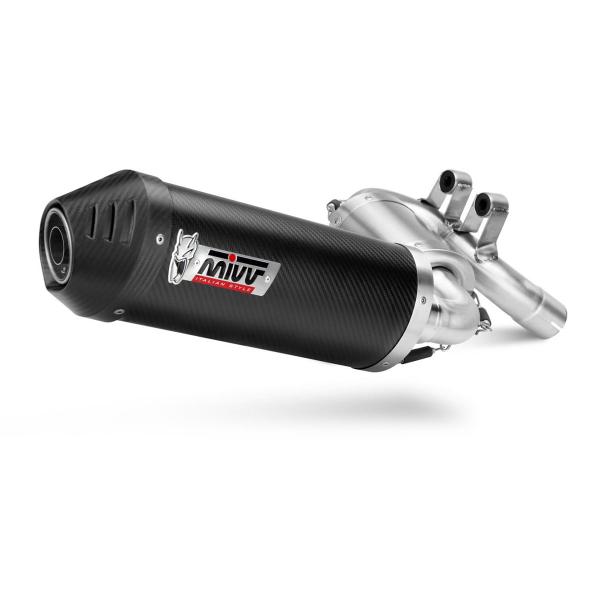 MIVV Oval Carbon with carbon end cap exhaust approved BMW F900XR 2020-2025