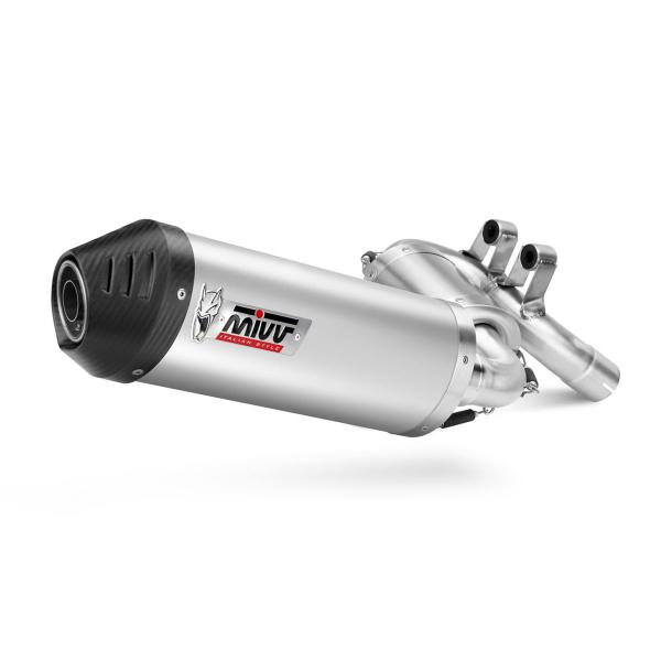 MIVV Oval Titanium with carbon end cap exhaust approved BMW F900XR 2020-2025