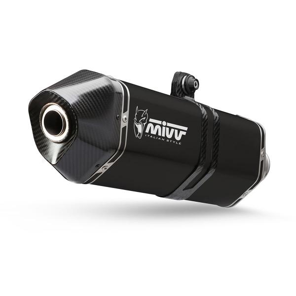 MIVV Speed Edge Black steel exhaust approved BMW F800GS 2024-2025