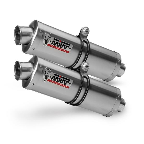 Coppia Scarichi MIVV Oval Acciaio omologato Ducati Monster 695 2006-2008