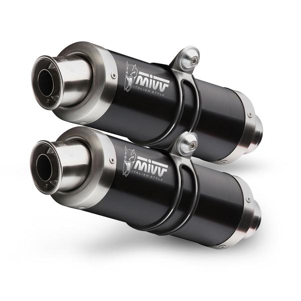 MIVV GP Black steel exhausts approved Ducati Monster 696 2008-2014