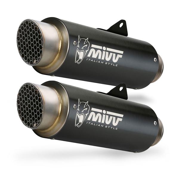 Coppia Scarichi MIVV GPpro Acciaio Nero omologato Ducati Scrambler 1100 2018-2020
