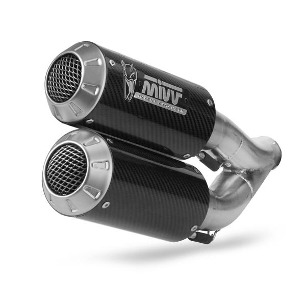 Coppia Scarichi MIVV MK3 Carbonio Racing Ducati Monster 821 2018-2020