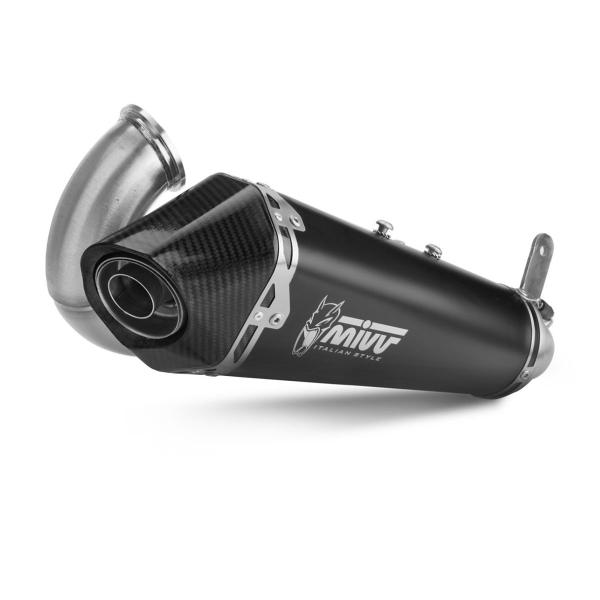 MIVV Delta Race Black steel exhaust approved Ducati Streetfighter V2 2022-2024