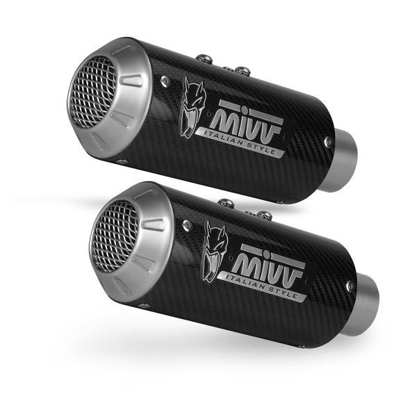 Coppia Scarichi MIVV MK3 Carbonio Racing Ducati Hypermotard 950/SP/RVE 2021-2025