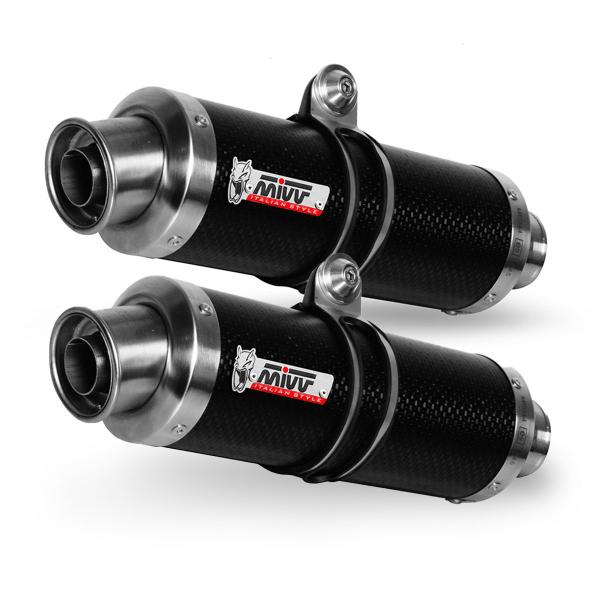Coppia Scarichi MIVV Oval Carbonio omologato Honda CBR1100XX 1997-2006