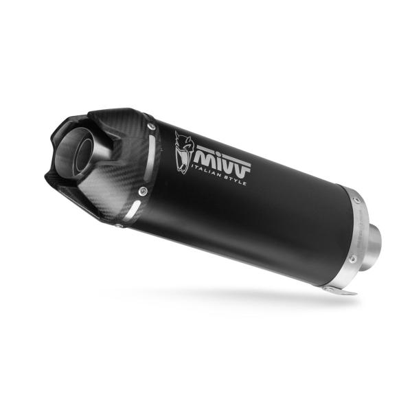 Scarico MIVV AK1 Acciaio Nero fondello Carbonio omologato Honda CB500 Hornet 2024-2025