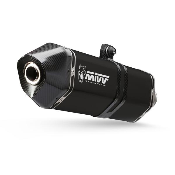 MIVV Speed Edge Black steel exhaust approved Husqvarna Norden 901 2022-2024